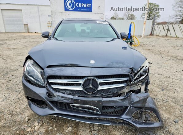 55SWF4KB8GU097568 2016 MERCEDES-BENZ C Gray Вид спереду