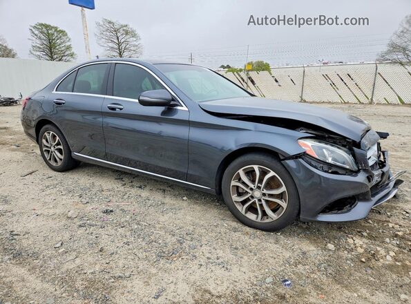 55SWF4KB8GU097568 2016 MERCEDES-BENZ C Gray Передня права чверть
