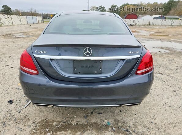 55SWF4KB8GU097568 2016 MERCEDES-BENZ C Gray Вид ззаду