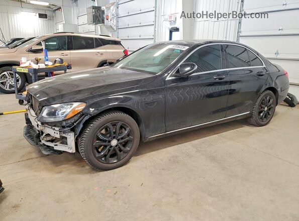 55SWF4KB8GU103675 2016 MERCEDES-BENZ C Black წინა მარცხენა ხედი სამი მეოთხედიდან
