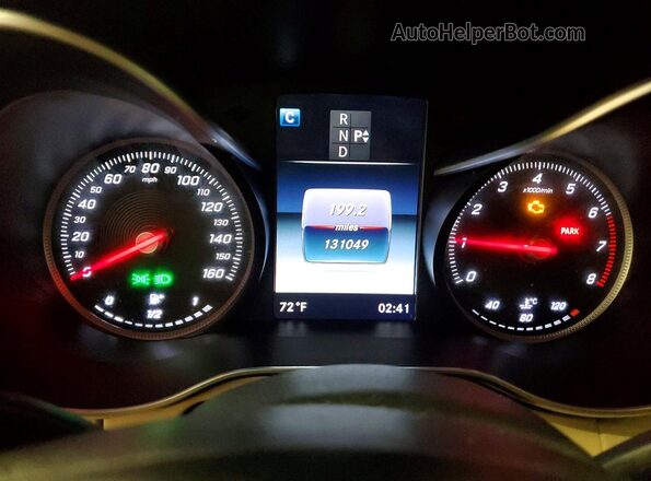 55SWF4KB8GU103675 2016 MERCEDES-BENZ C Black ხელსაწყოთა პანელის ხედი