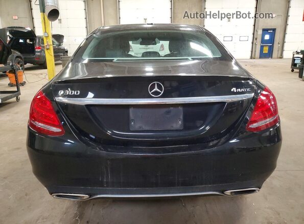 55SWF4KB8GU105300 2016 MERCEDES-BENZ C Black Вид ззаду