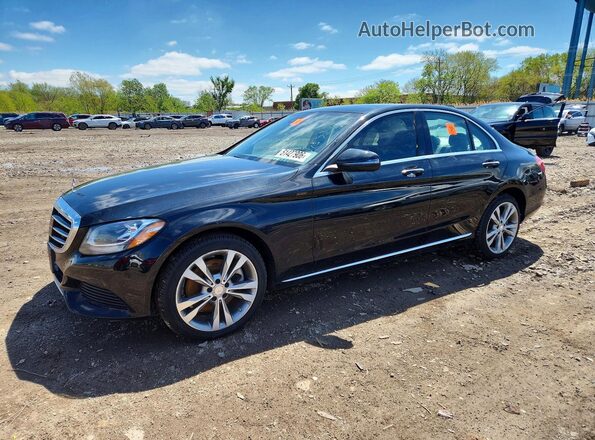 55SWF4KB8GU145232 2016 MERCEDES-BENZ C Black Przód lewy
