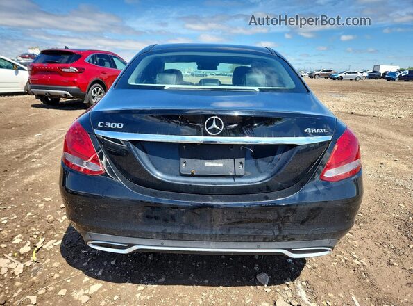 55SWF4KB8GU145232 2016 MERCEDES-BENZ C Black Widok z tyłu