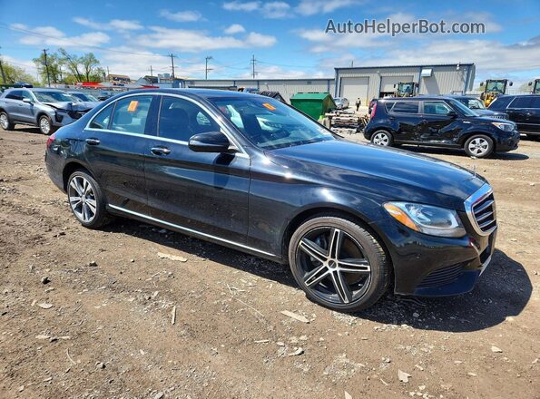 55SWF4KB8GU145232 2016 MERCEDES-BENZ C Black Przód prawy