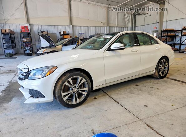 55SWF4KB8GU157980 2016 MERCEDES-BENZ C White Передня ліва чверть
