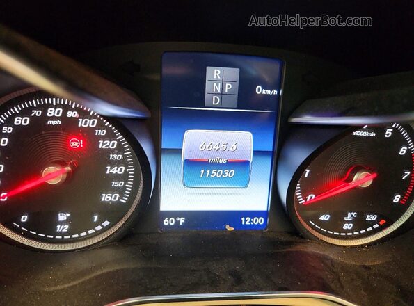 55SWF4KB8GU157980 2016 MERCEDES-BENZ C White Вид щитка приладів