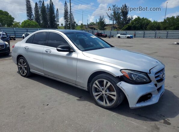55SWF4KB8GU172432 2016 MERCEDES-BENZ C Silver Delantero derecho