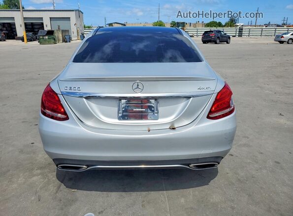 55SWF4KB8GU172432 2016 MERCEDES-BENZ C Silver Vista trasera