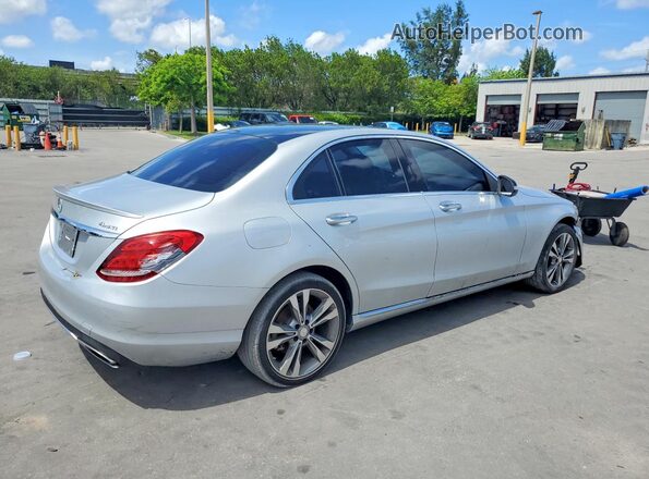 55SWF4KB8GU172432 2016 MERCEDES-BENZ C Silver Trasero derecho