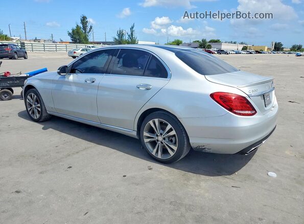 55SWF4KB8GU172432 2016 MERCEDES-BENZ C Silver Trasero izquierdo