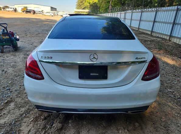 55SWF4KB9GU102874 2016 MERCEDES-BENZ C White Вид ззаду