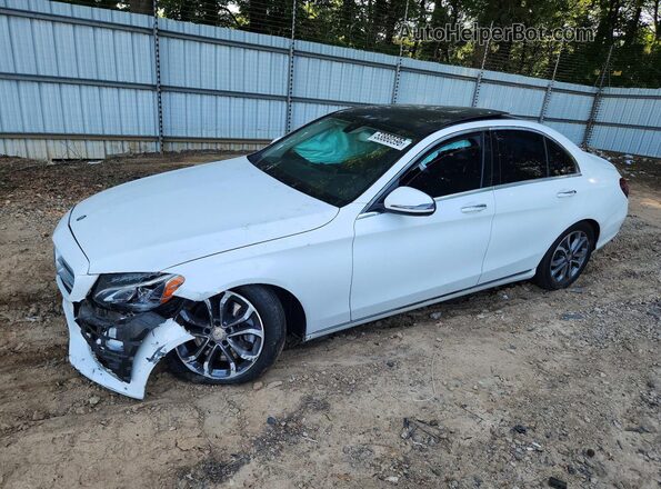 55SWF4KB9GU102874 2016 MERCEDES-BENZ C White Передня ліва чверть