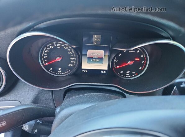 55SWF4KB9GU102874 2016 MERCEDES-BENZ C White Вид щитка приладів