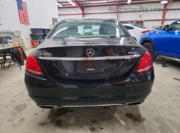 55SWF4KBXGU120168 2016 MERCEDES-BENZ C Black უკანა ხედი