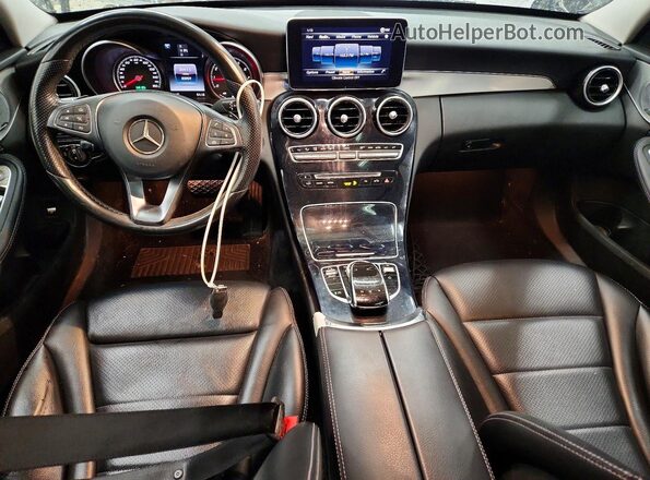 55SWF4KBXGU120168 2016 MERCEDES-BENZ C Black წინა პანელის ხედი