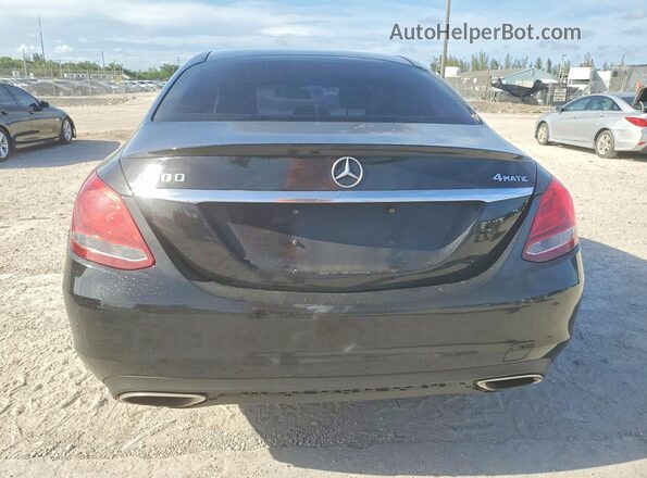 55SWF4KBXHU226556 2017 MERCEDES-BENZ C Black Вид ззаду