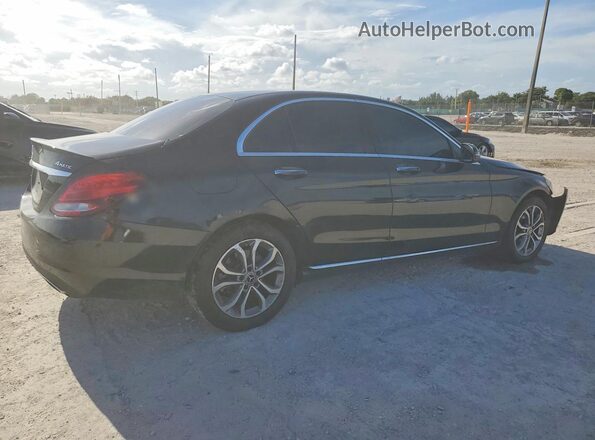 55SWF4KBXHU226556 2017 MERCEDES-BENZ C Black Задня права чверть