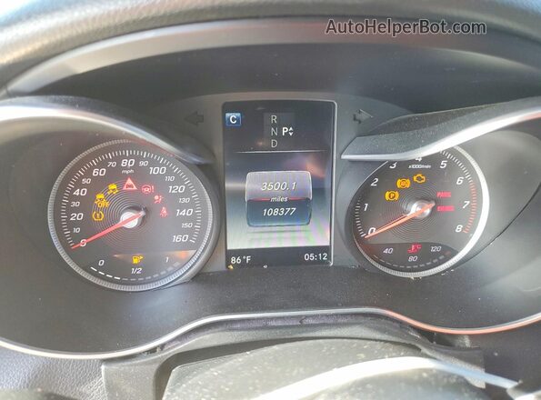 55SWF4KBXHU226556 2017 MERCEDES-BENZ C Black Вид щитка приладів