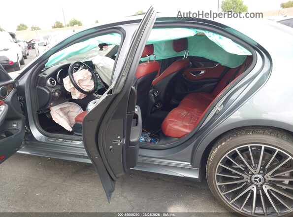 55SWF6EB1JU266683 2018 MERCEDES-BENZ AMG C 43 Gray VIN კოდის სტიკერის ხედი