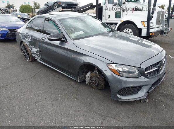 55SWF6EB1JU266683 2018 MERCEDES-BENZ AMG C 43 Gray სალონის 360-გრადუსიანი ხედი