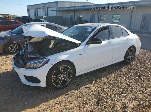 55SWF6EB2GU129292 2016 MERCEDES-BENZ C White Առջևի ձախ երեք քառորդ տեսարան