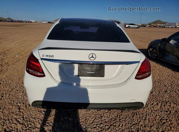 55SWF6EB2GU129292 2016 MERCEDES-BENZ C White Հետևի տեսք