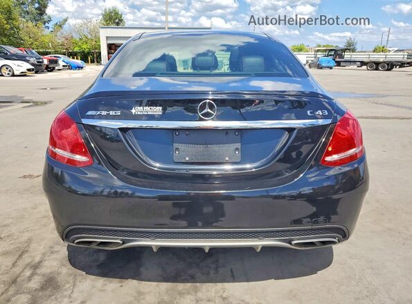 55SWF6EB2JU267079 2018 MERCEDES-BENZ C Black Widok z tyłu