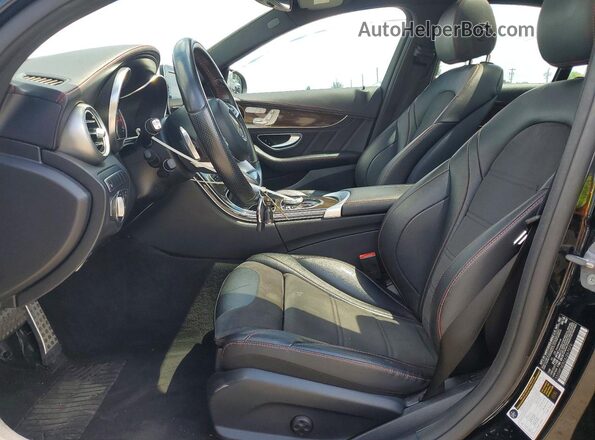 55SWF6EB2JU267079 2018 MERCEDES-BENZ C Black Widok wnętrza z przodu