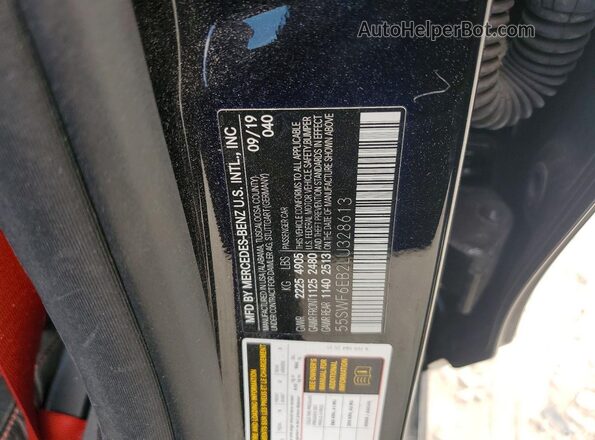 55SWF6EB2LU328613 2020 MERCEDES-BENZ C Black Widok naklejki z numerem VIN