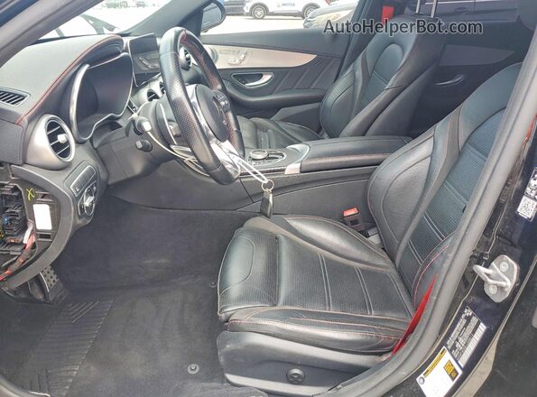 55SWF6EB2LU328613 2020 MERCEDES-BENZ C Black Widok wnętrza z przodu