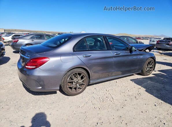 55SWF6EB3HU199868 2017 MERCEDES-BENZ C Серый Задняя правая четверть