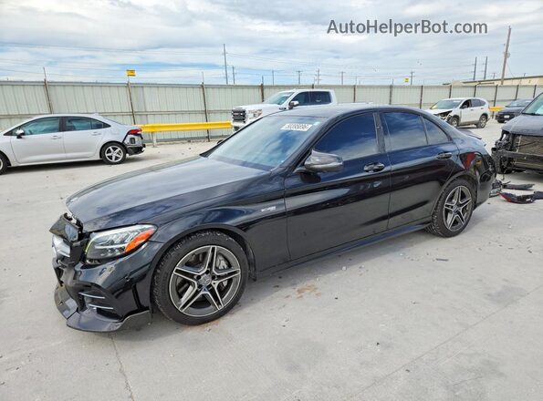 55SWF6EB9KU321060 2019 MERCEDES-BENZ C Black Front left