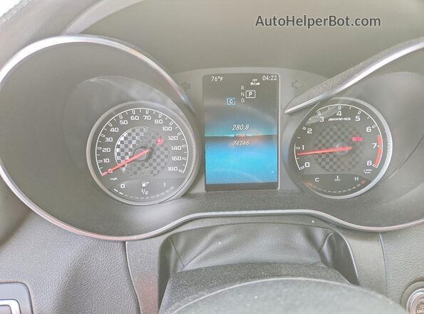 55SWF6EB9KU321060 2019 MERCEDES-BENZ C Black Instrument cluster view