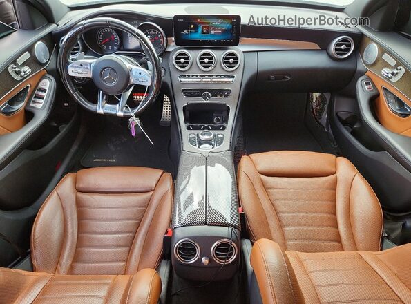 55SWF6EB9KU321060 2019 MERCEDES-BENZ C Black Dashboard view