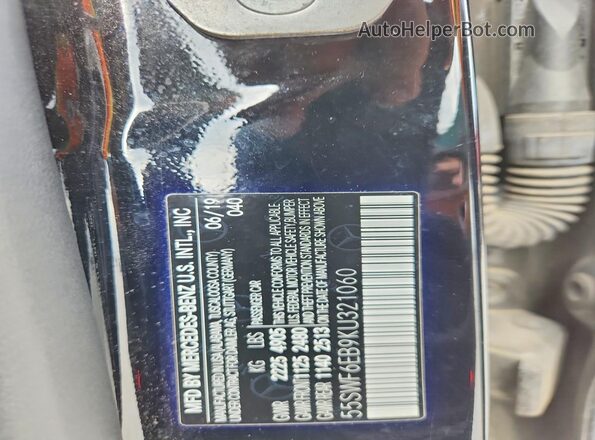 55SWF6EB9KU321060 2019 MERCEDES-BENZ C Black VIN sticker view