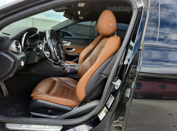 55SWF6EB9KU321060 2019 MERCEDES-BENZ C Black Front interior view