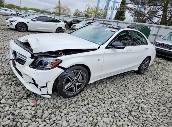 55SWF6EB9LU331671 2020 MERCEDES-BENZ C White Առջևի ձախ երեք քառորդ տեսարան