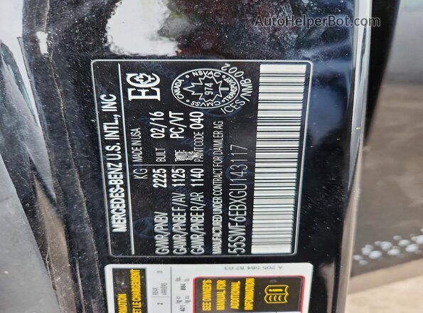 55SWF6EBXGU143117 2016 MERCEDES-BENZ C Black Вид підкапотного простору