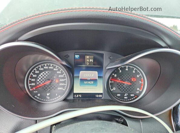 55SWF6EBXGU143117 2016 MERCEDES-BENZ C Black Вид щитка приладів