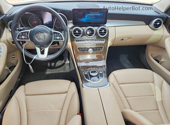 55SWF8DB0KU285014 2019 MERCEDES-BENZ C White Առջևի վահանակի տեսք