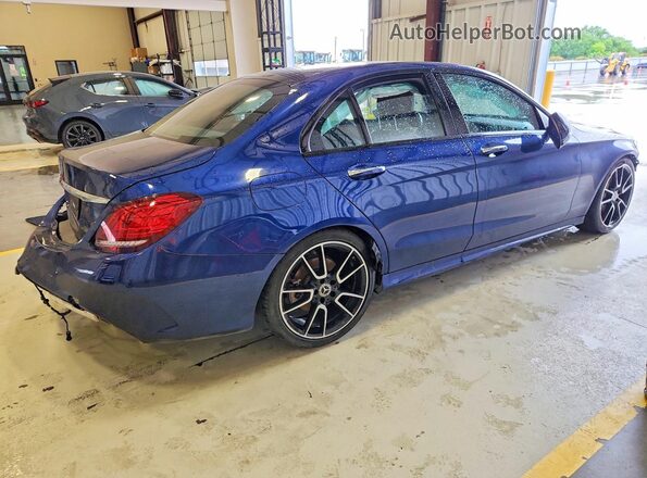 55SWF8DB0KU311952 2019 MERCEDES-BENZ C Синий Задняя правая четверть