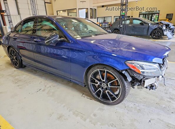 55SWF8DB0KU311952 2019 MERCEDES-BENZ C Синий Передняя правая четверть