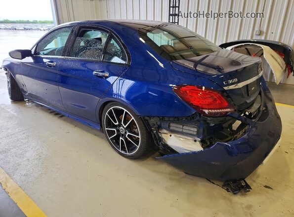 55SWF8DB0KU311952 2019 MERCEDES-BENZ C Синий Задняя левая четверть