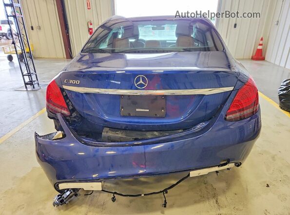 55SWF8DB0KU311952 2019 MERCEDES-BENZ C Синий Вид сзади