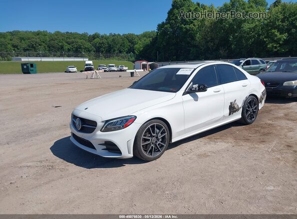 55SWF8DB1KU306906 2019 MERCEDES-BENZ C-CLASS White Vista tres cuartos delantera izquierda