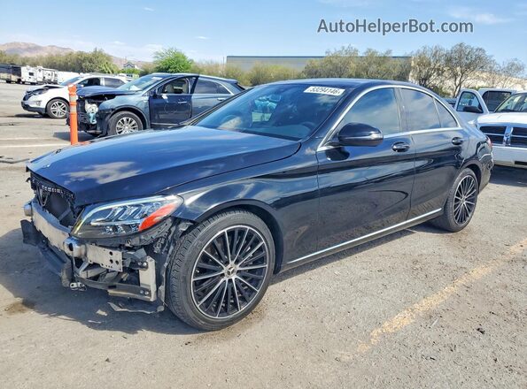 55SWF8DB2KU322385 2019 MERCEDES-BENZ C Black Առջևի ձախ երեք քառորդ տեսարան