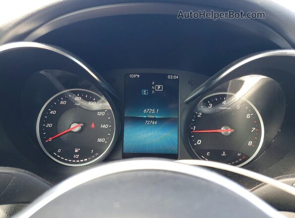 55SWF8DB2KU322385 2019 MERCEDES-BENZ C Black Սարքավորումների վահանակի տեսք