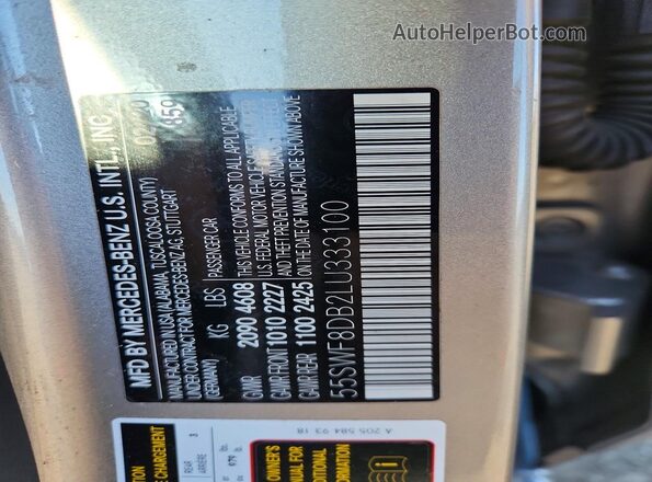 55SWF8DB2LU333100 2020 MERCEDES-BENZ C Beige Շարժիչի բաժամունքի տեսք