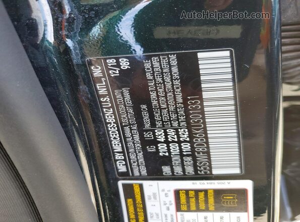 55SWF8DB6KU301331 2019 MERCEDES-BENZ C Green Engine compartment view